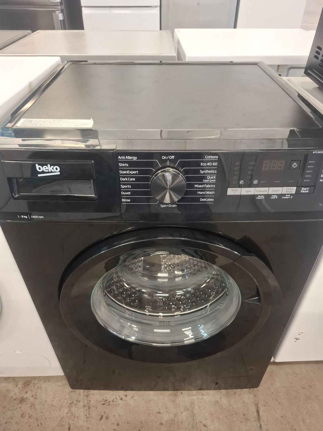 Beko WTL94151B 9kg 1400rpm Washing Machine Black