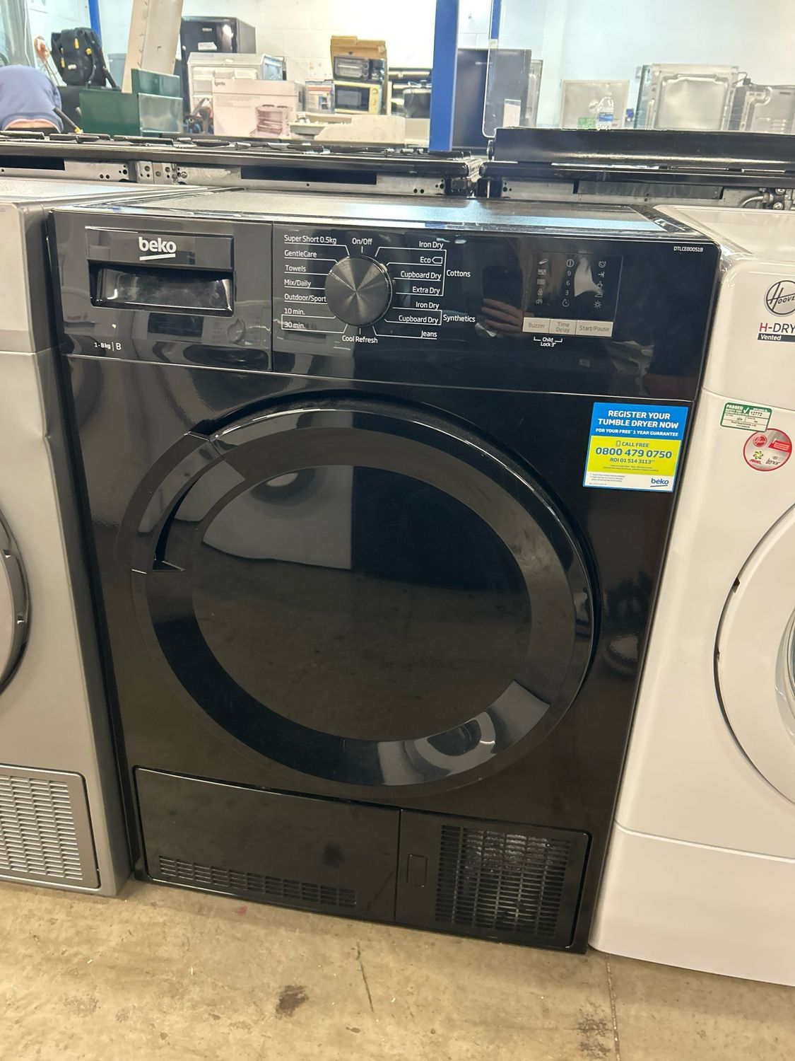 Beko DTLCE80051B 8kg Condenser Dryer Black
