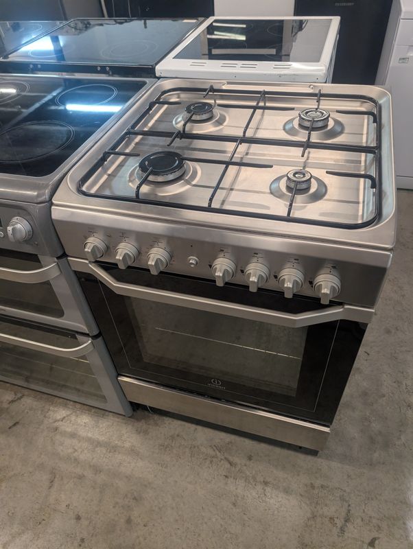 Indesit I6G520(X)/UK 60cm Dual Fuel Cooker Single Oven Silver