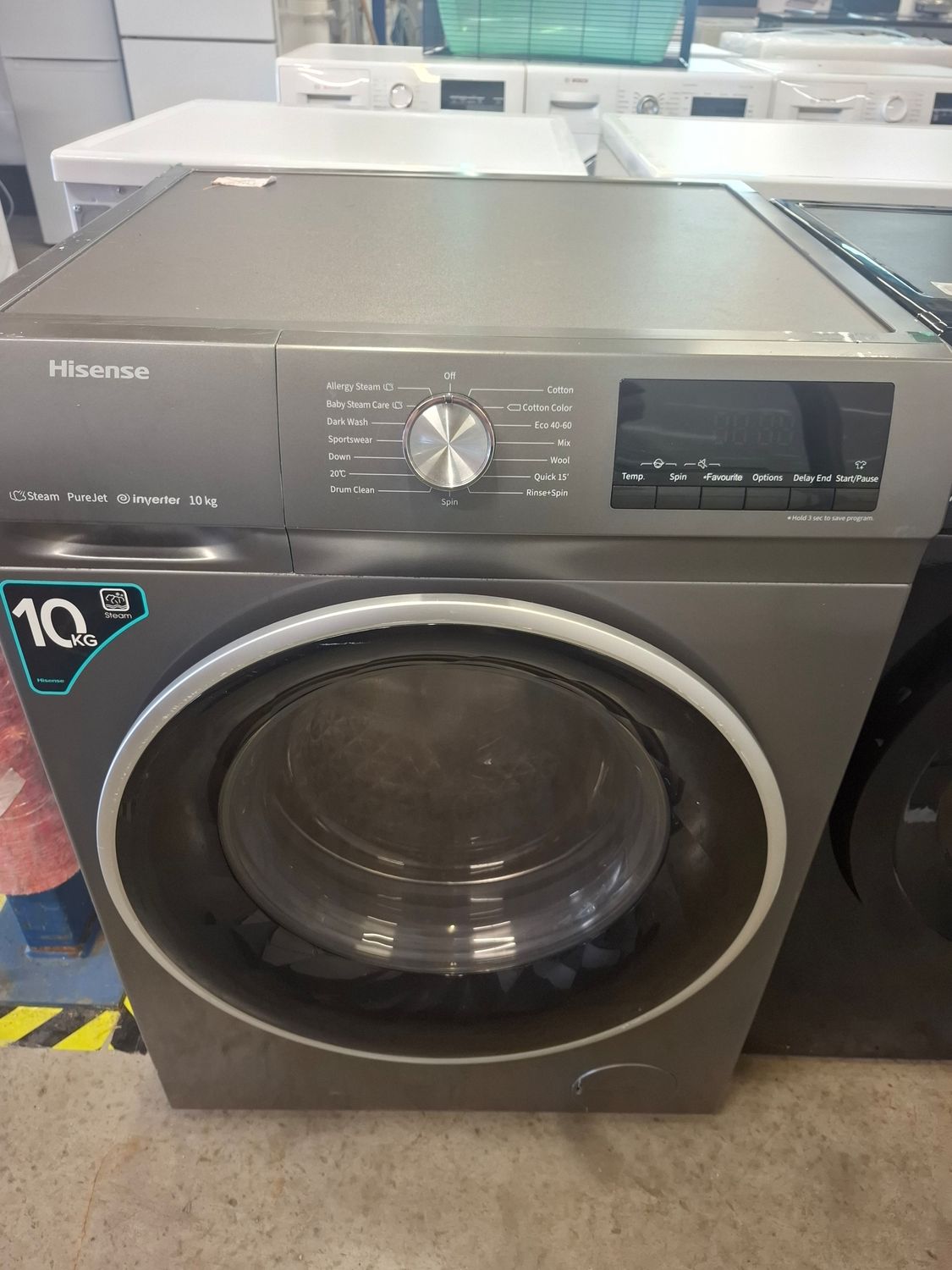 Hisense WFQY1014EVJM 10KG 1400rpm Washing Machine Grey