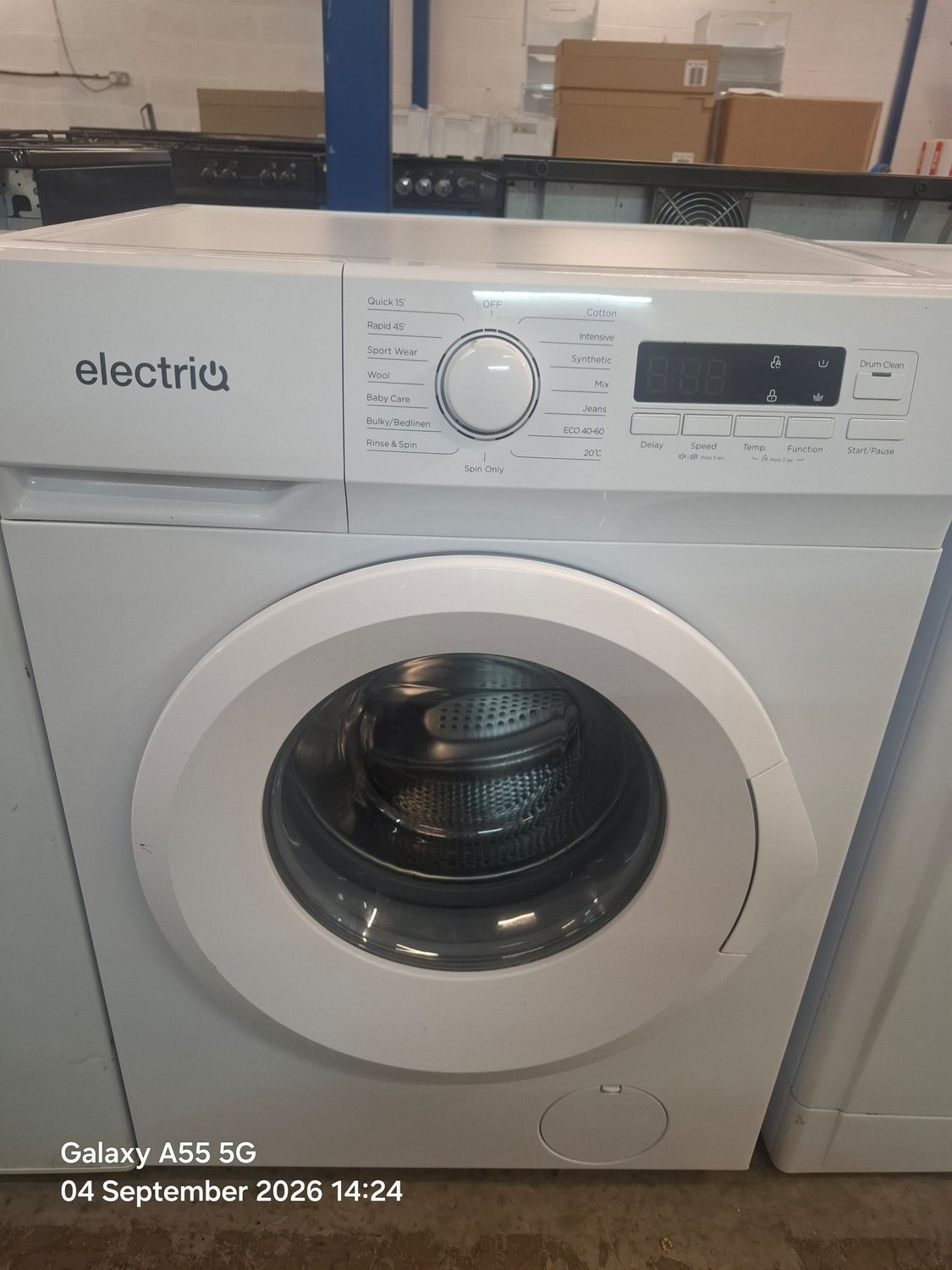 Electriq 7kg 1400rpm Washing Machine White