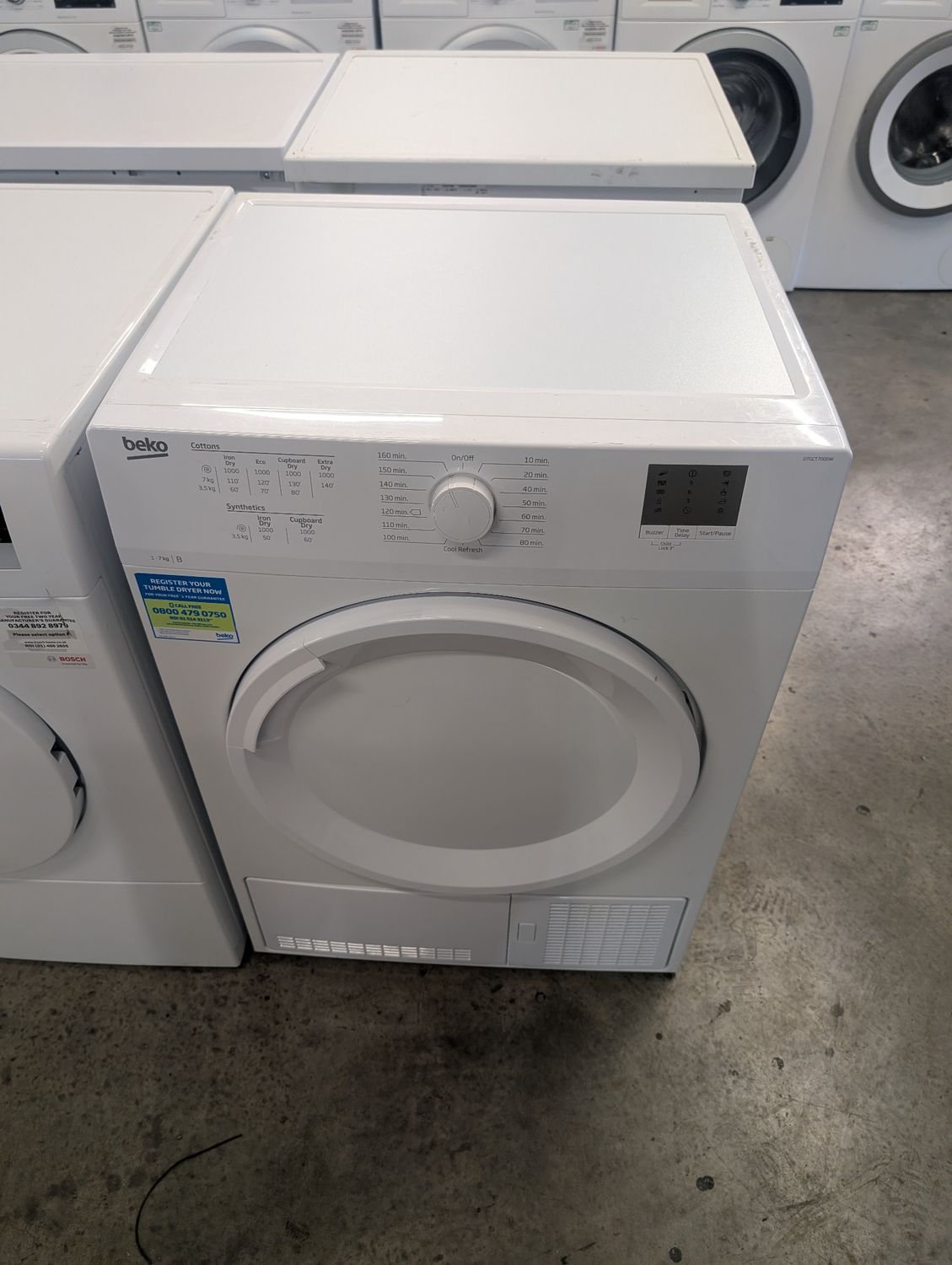 Beko DTGCT7000W 7kg Condenser Dryer White