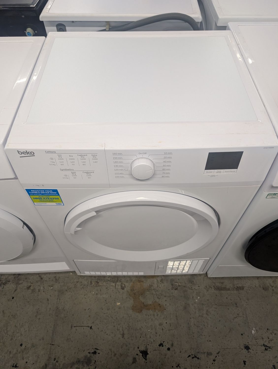 Beko DTGCT7000W 7kg Condenser Dryer White