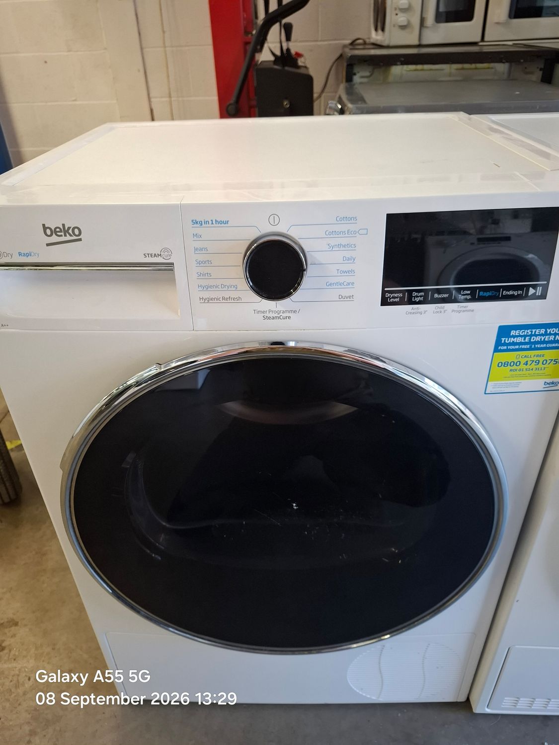 Beko B5T4923RW 9Kg Condenser Dryer White