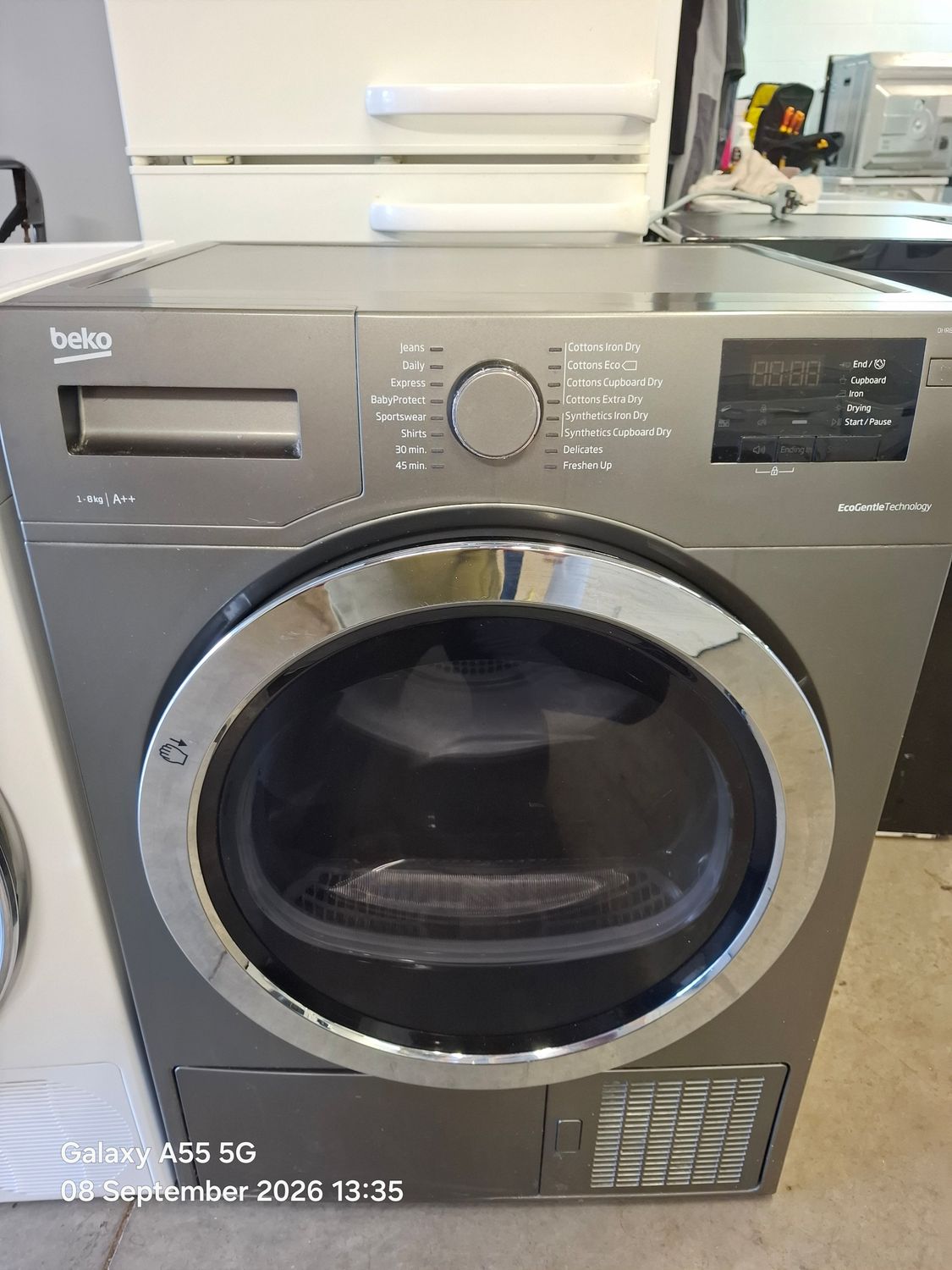 Beko DHR83431G 8kg Heat Pump Condenser Dryer Grey