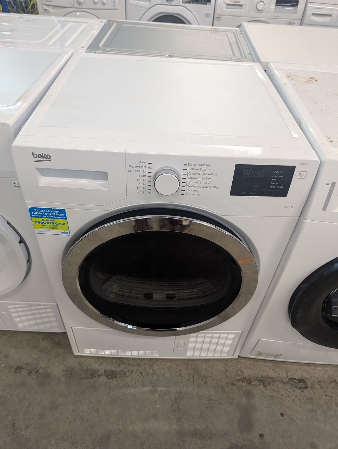 Beko DCR93161W 9Kg Condenser Dryer White