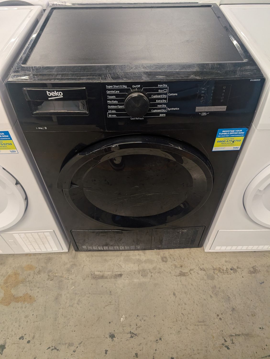 Beko DTLCE80051B 8kg Condenser Dryer Black