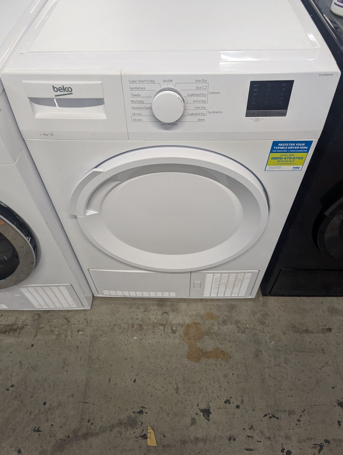 Beko DTLCE80051W 8KG Condenser Dryer White