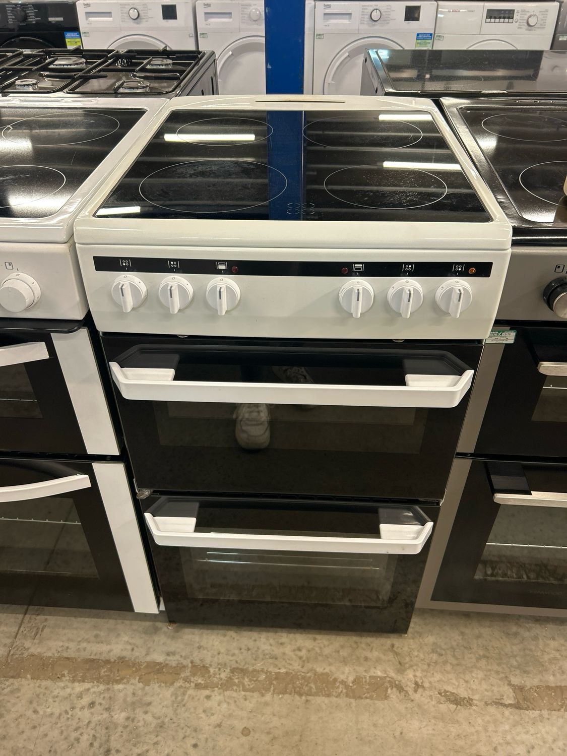 Amica AFC5100WH 50cm Electric Cooker Solid Hobs White