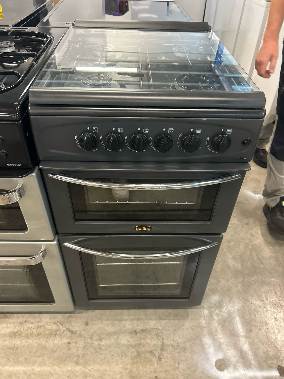 Belling GT 755 AN 60cm Gas Cooker Dark Grey