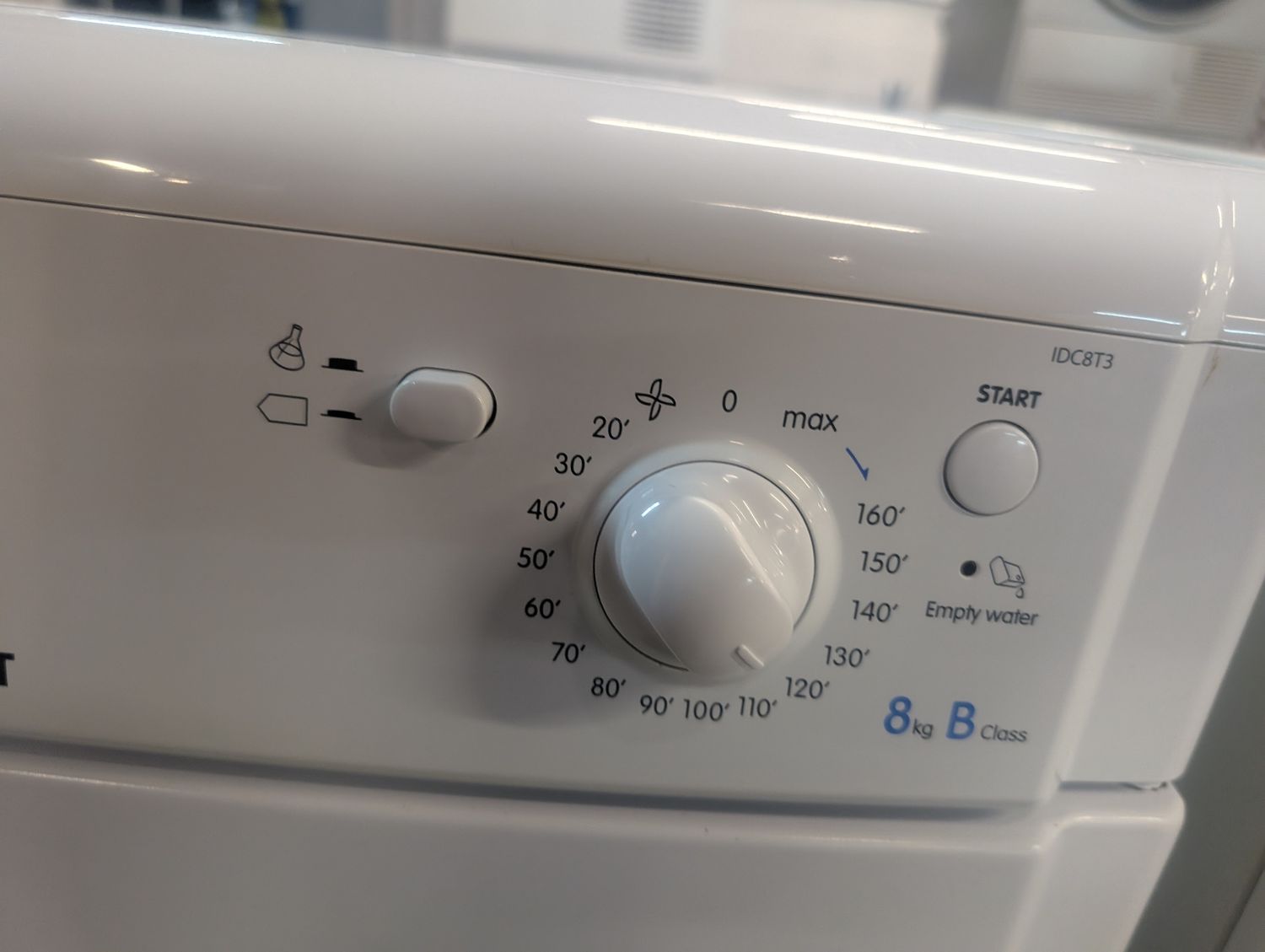 Indesit IDC8T3B(UK) 8kg Condenser Dryer White Refurbished