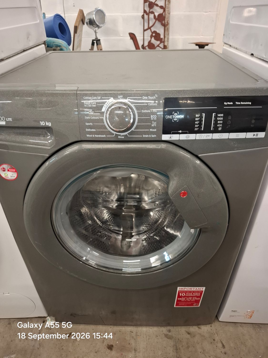 Hoover H3W410 10kg 1400rpm Washing Machine Graphite
