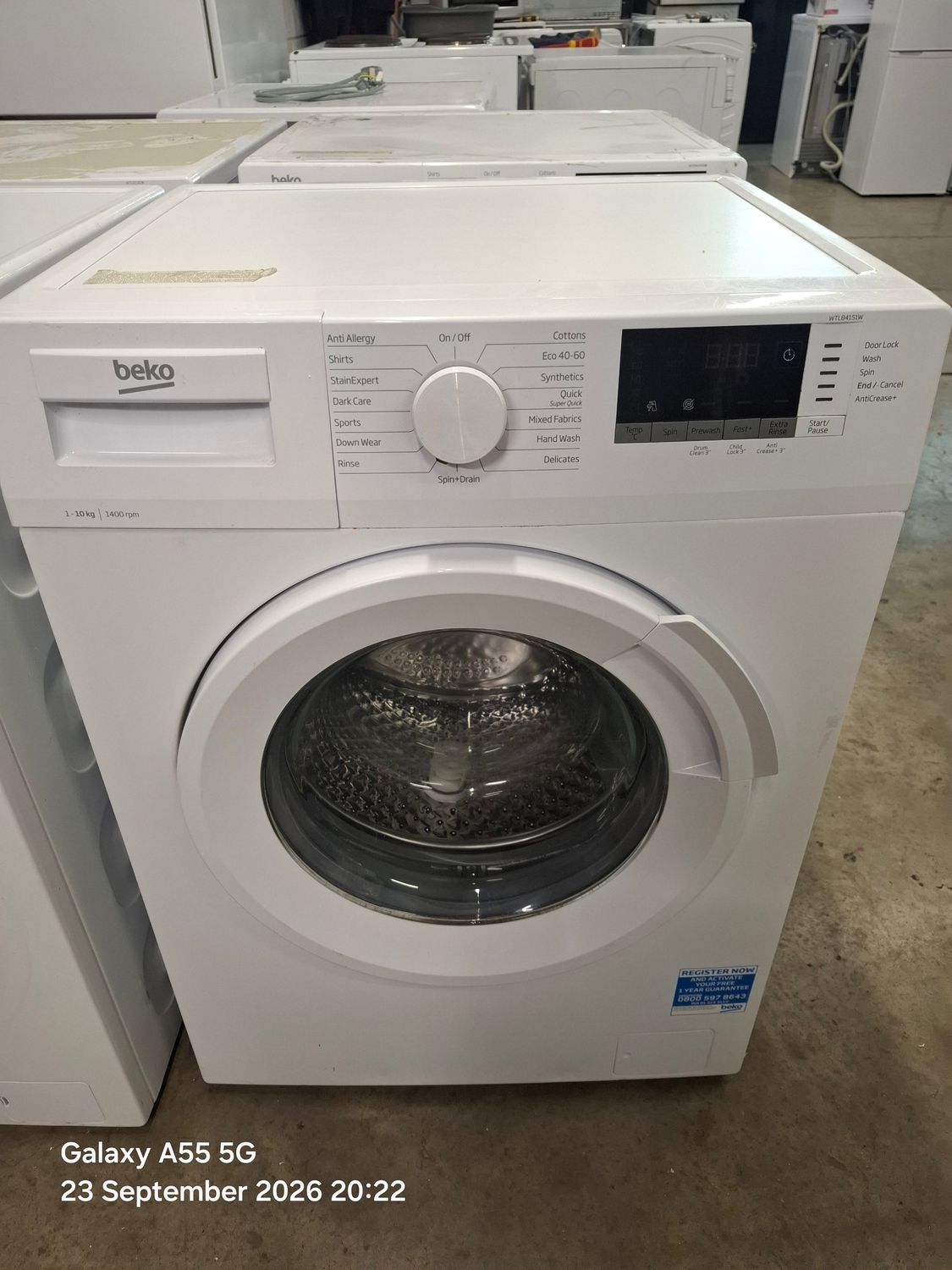 Beko WTL84151W 8kg 1400rpm Washing Machine White