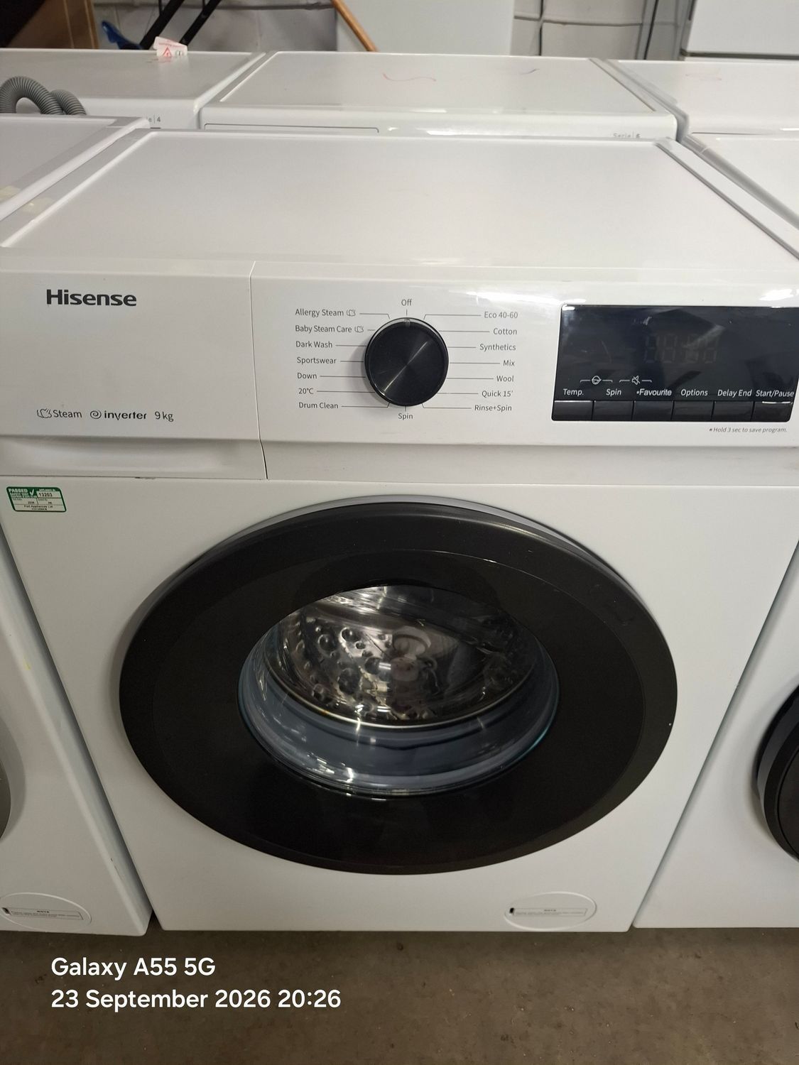 Hisense WFQP9014EVM 9KG 1400rpm Washing Machine White