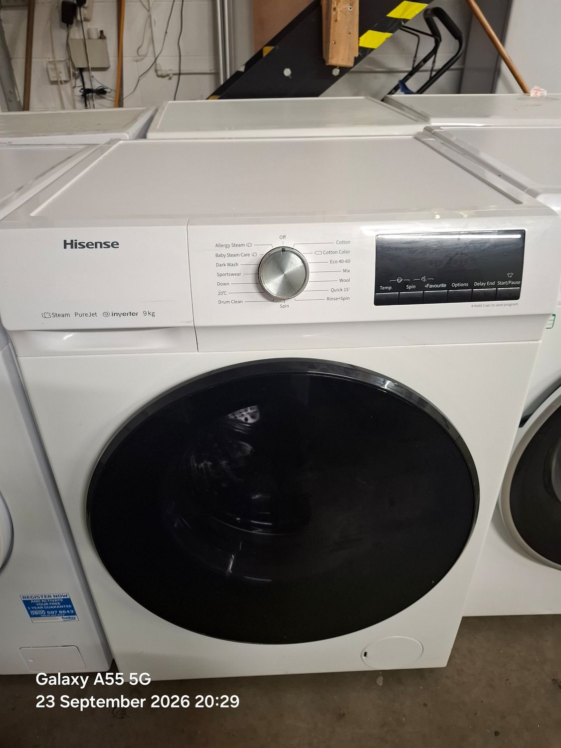 Hisense WFQA9014EVJM 9KG 1400rpm Washing Machine White