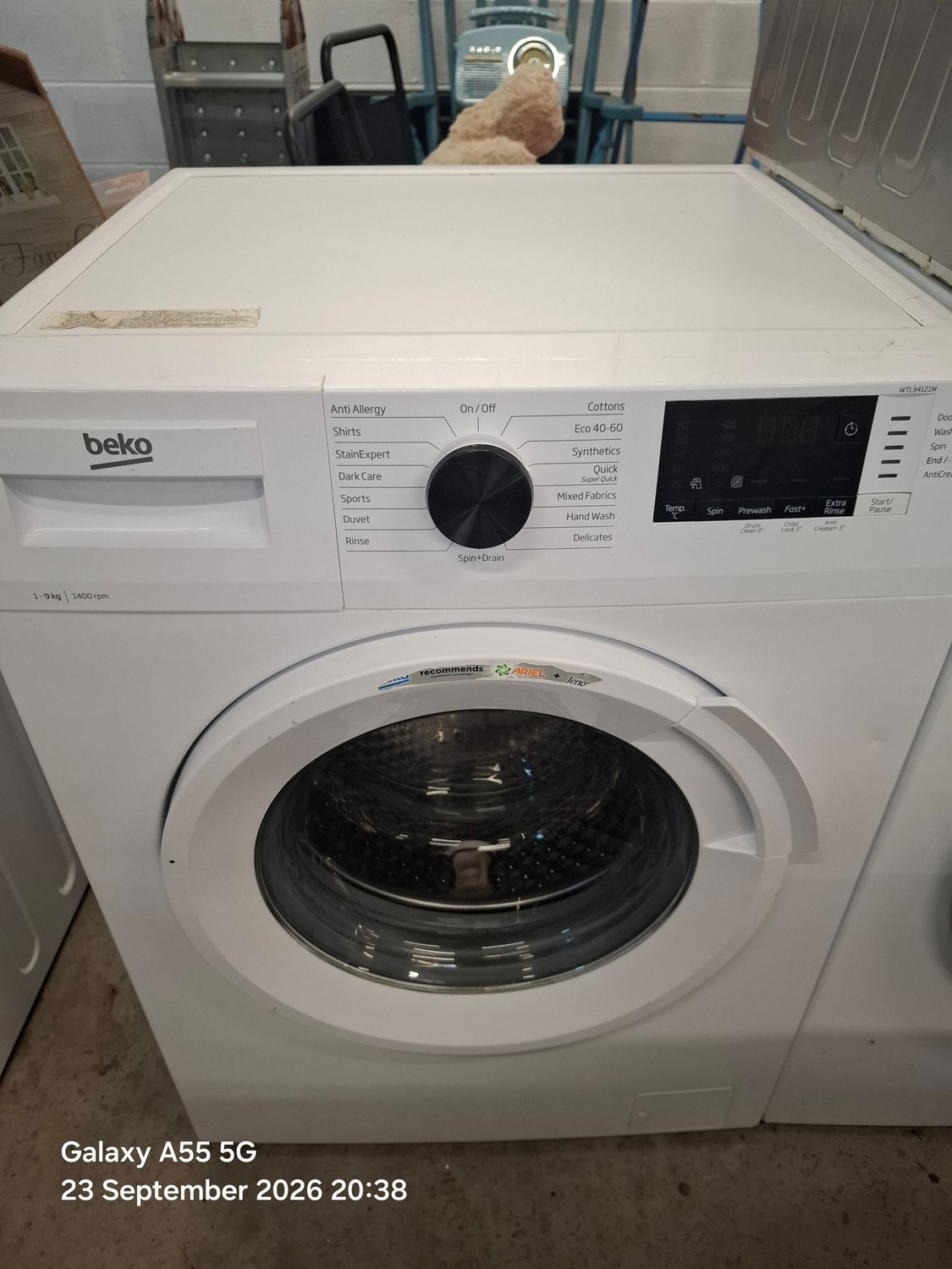 Beko WTL94151W 9kg 1400rpm Washing Machine White 