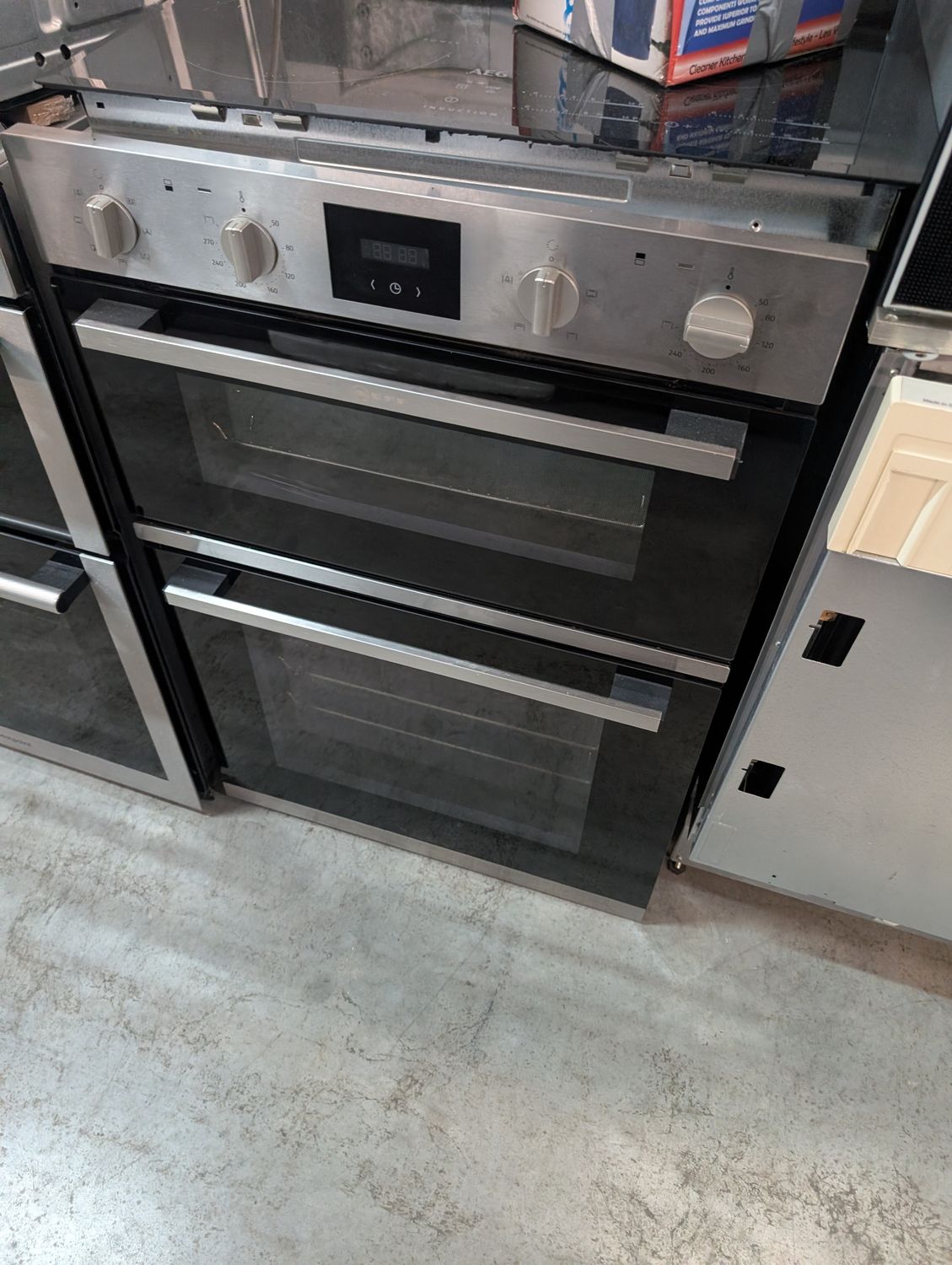 Neff HB5D20F0 59cm Built In Double Oven Silver