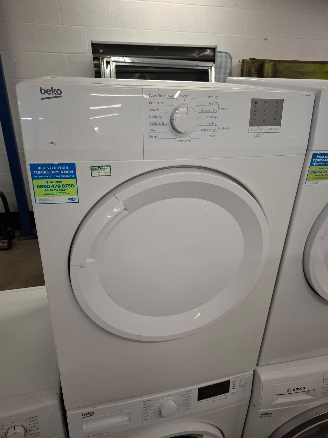 Beko DTGV8000W 8kg Vented Dryer White