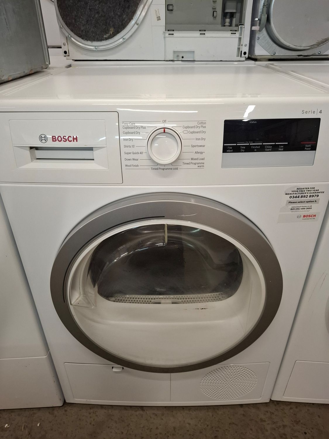 Bosch Serie 4 WTN85251 8kg Condenser Dryer White