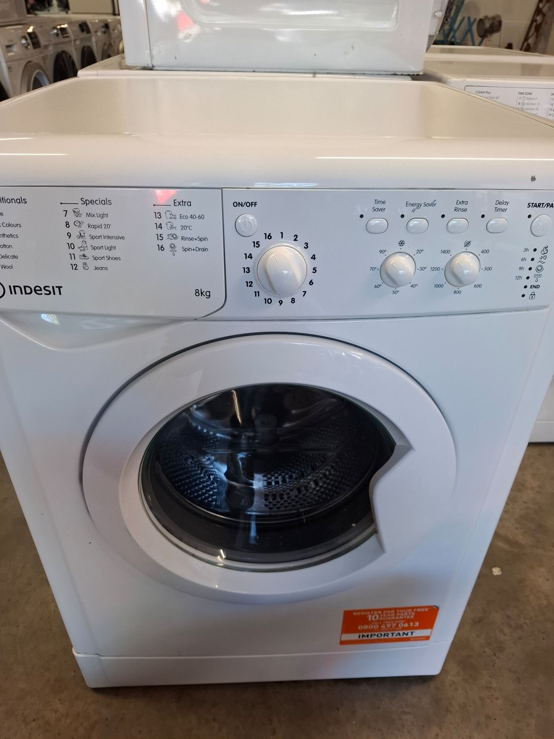 Indesit IWC81483W 8kg 1400rpm Washing Machine White