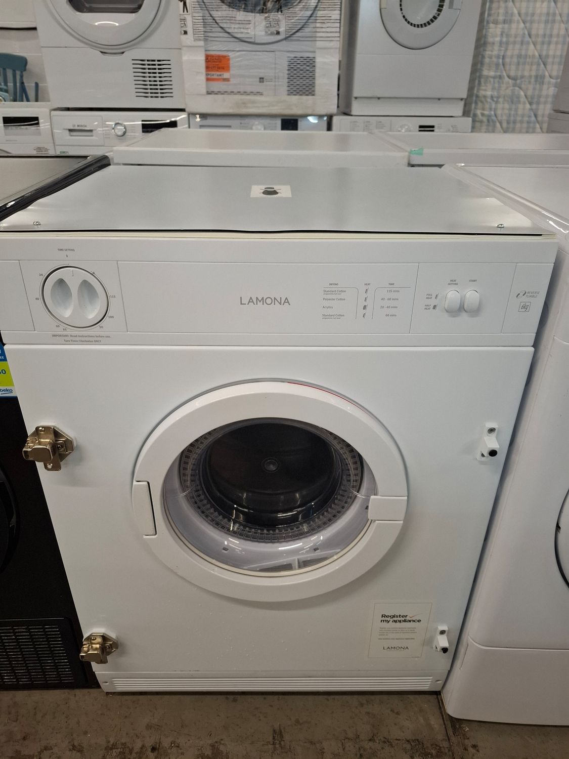 Lamona LAM8800 6kg Integrated Vented Dryer White