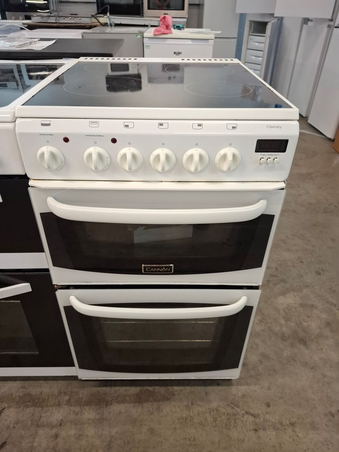 Cannon 20715E 50cm Electric Cooker Ceramic Hob White