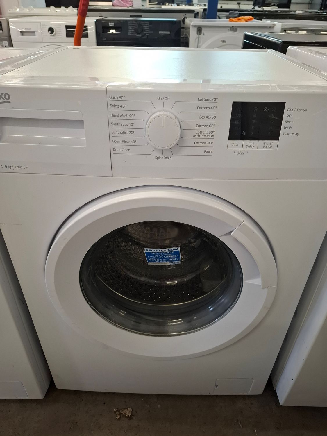 Beko WTK82011W 8kg 1200rpm Washing Machine White