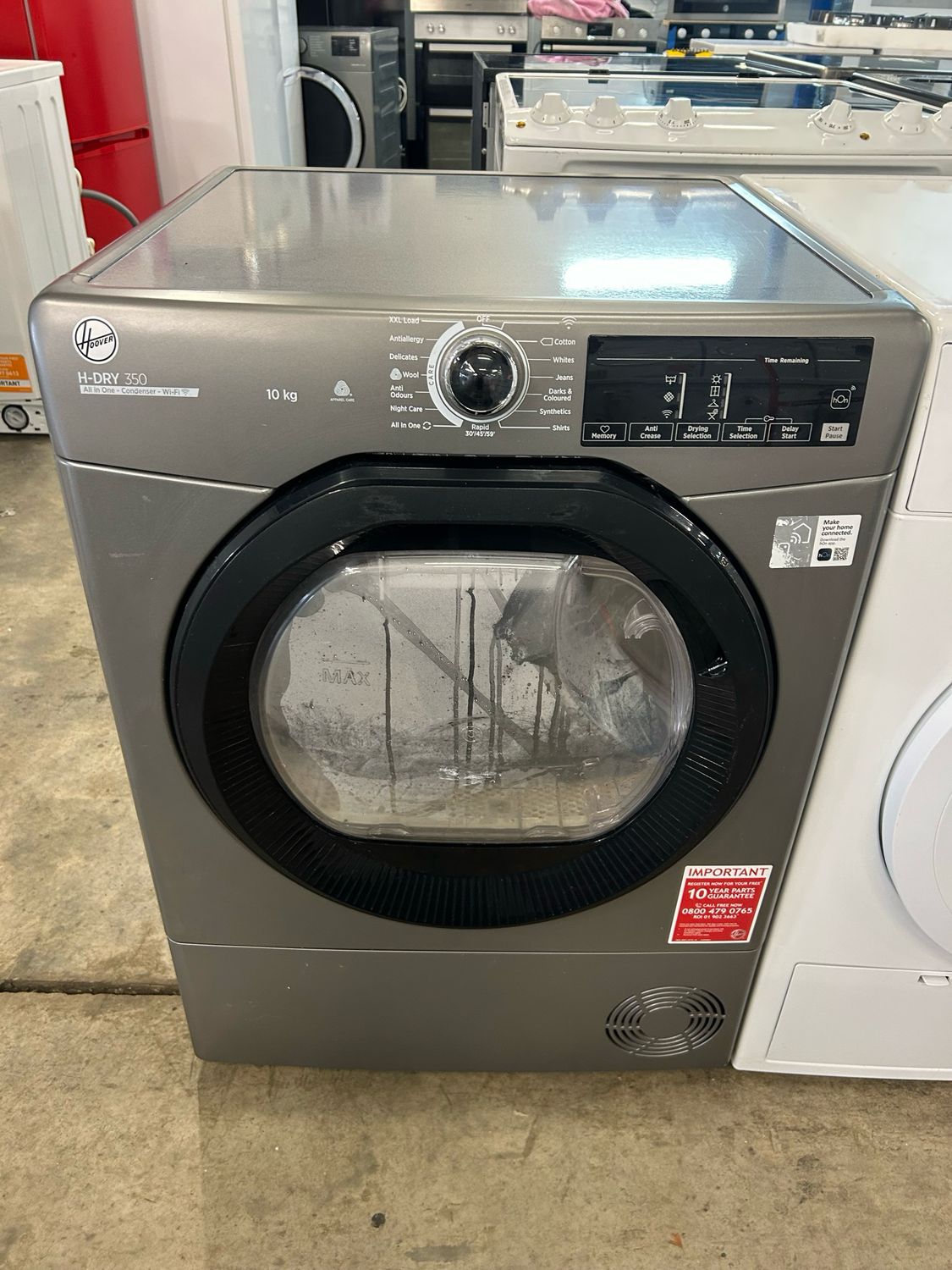 Hoover HREC10TBER 10kg Condenser Dryer Graphite Grey 