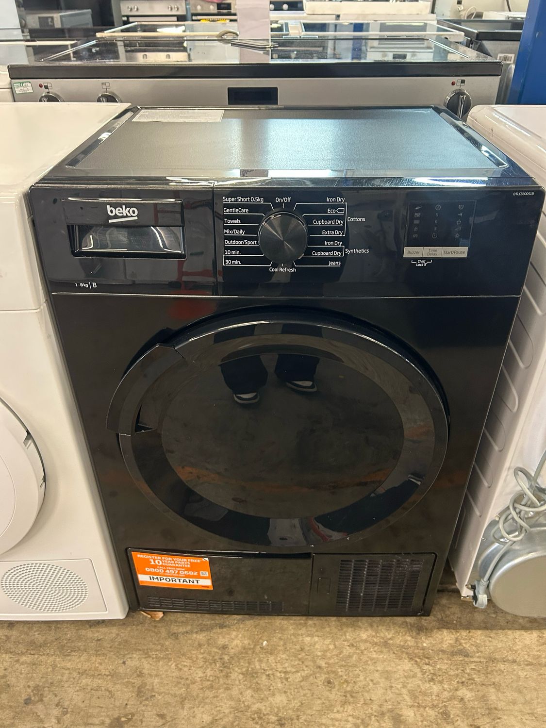 Beko DTLCE80051B 8kg Condenser Dryer Black
