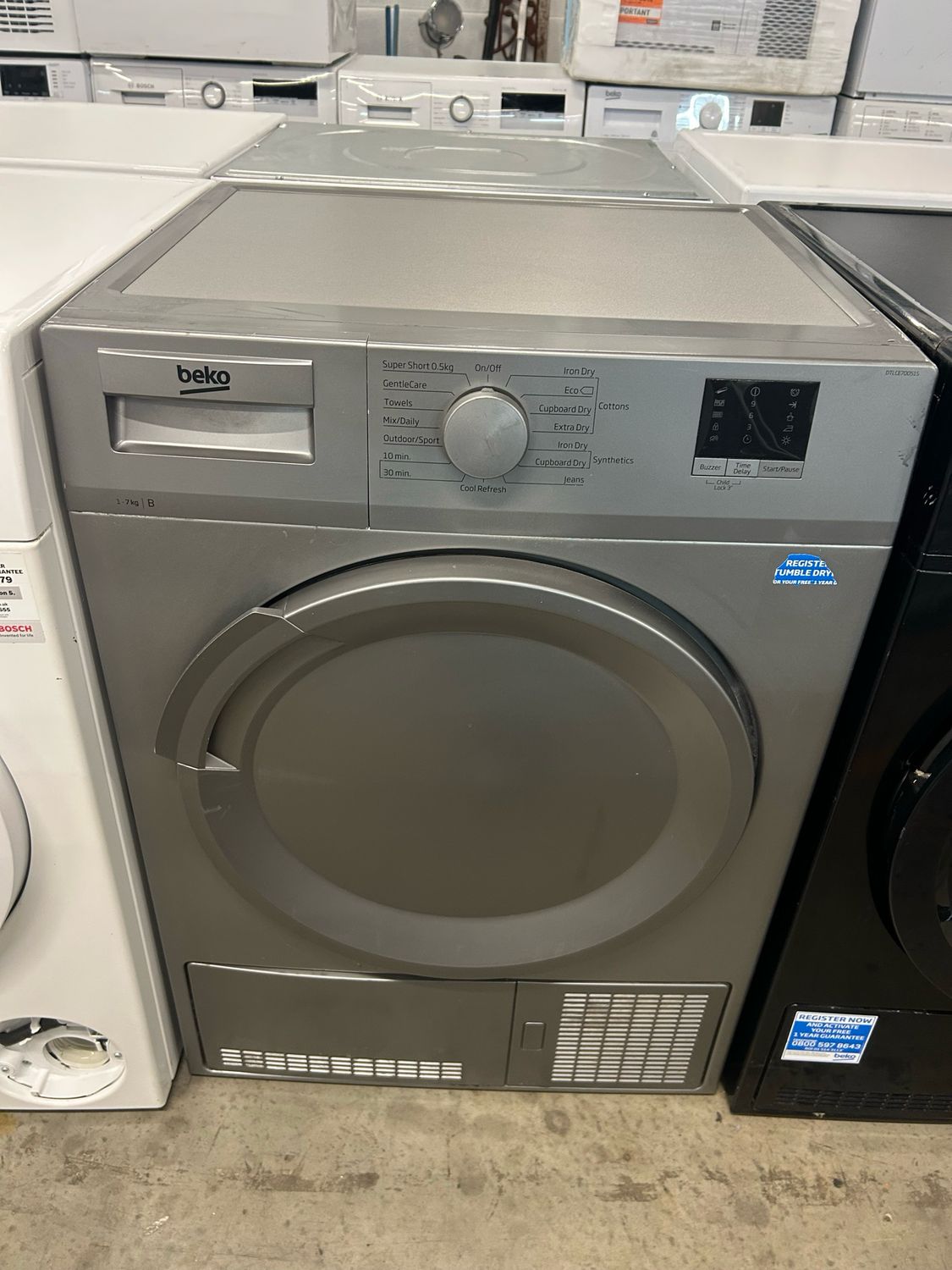 Beko DTLCE70051S 7Kg Condenser Dryer Silver