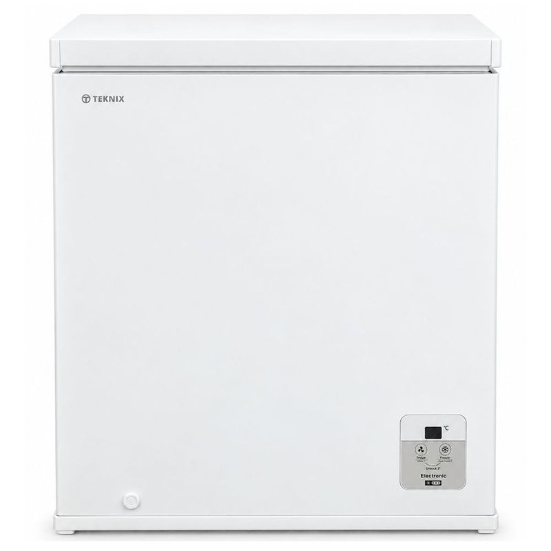 #Teknix CH1982 Chest Freezer 198L White W78.7cm D55.9cm H85.8cm Brand New