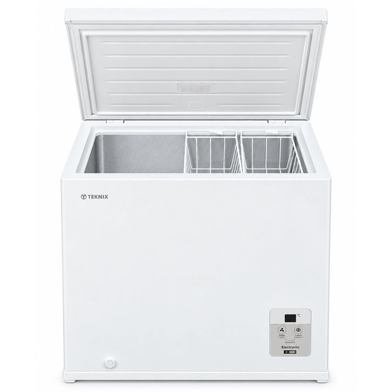 #Teknix CH1982 Chest Freezer 198L White W78.7cm D55.9cm H85.8cm Brand New