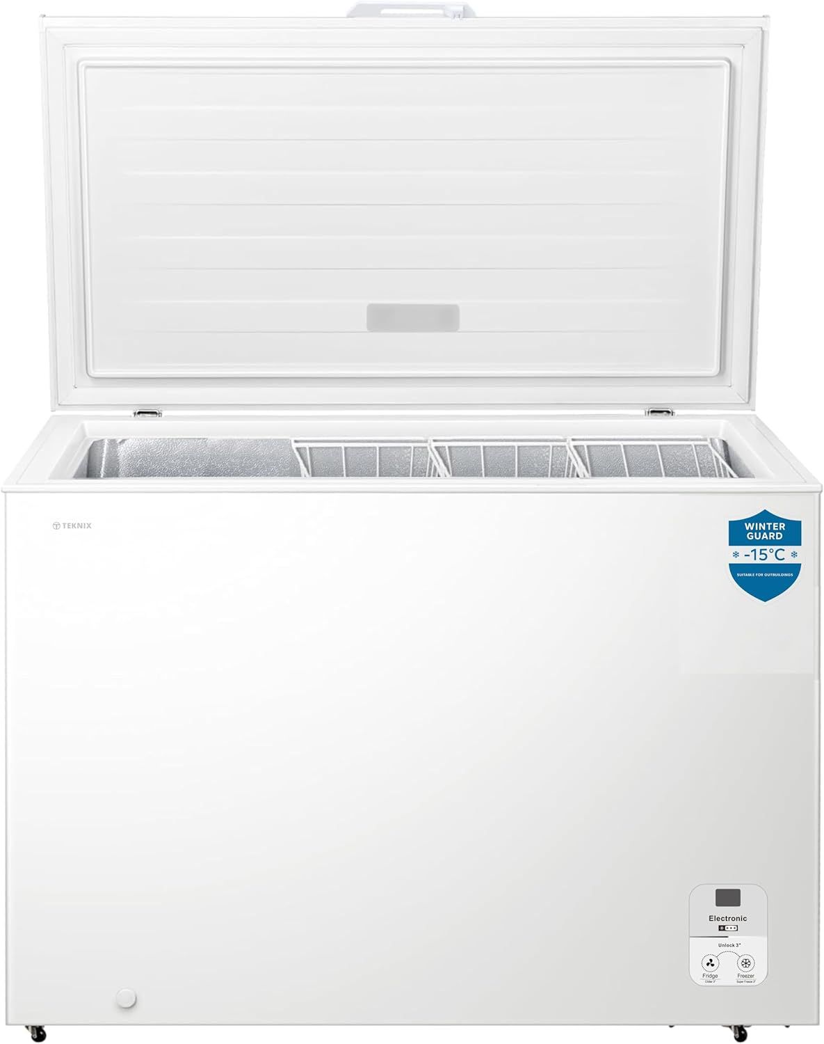 #Teknix CH297 297L Chest Freezer W111.4cm D63.0cm H89.4cm White  - Brand New