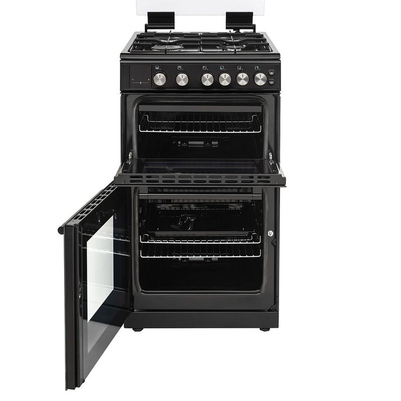 #Teknix TKGD50B Double Oven Gas Cooker 50cm Black