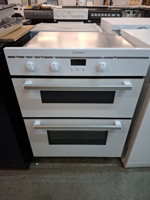 Indesit FIMU23WH Electric Built Under Double Oven White 
