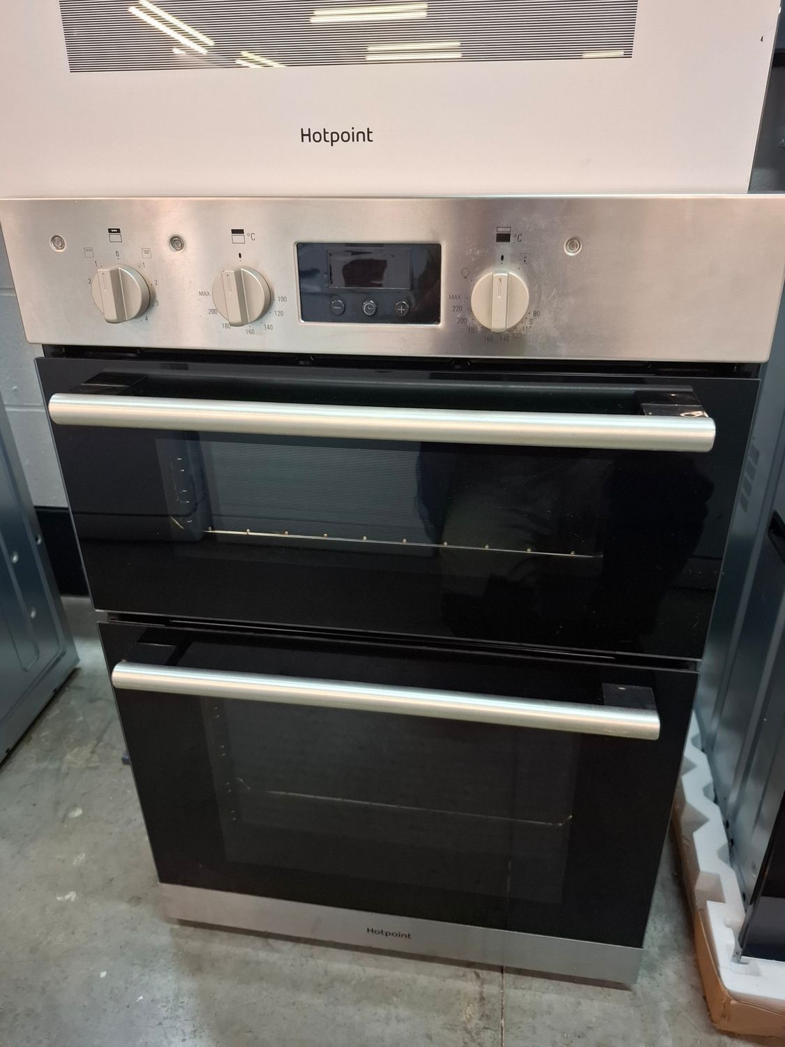 Hotpoint DD4541IX Built In Double Oven Silver H88cm W59cm D57cm