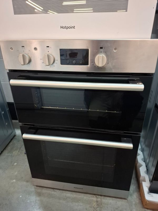 Hotpoint DD4541IX Built In Double Oven Silver H88cm W59cm D57cm