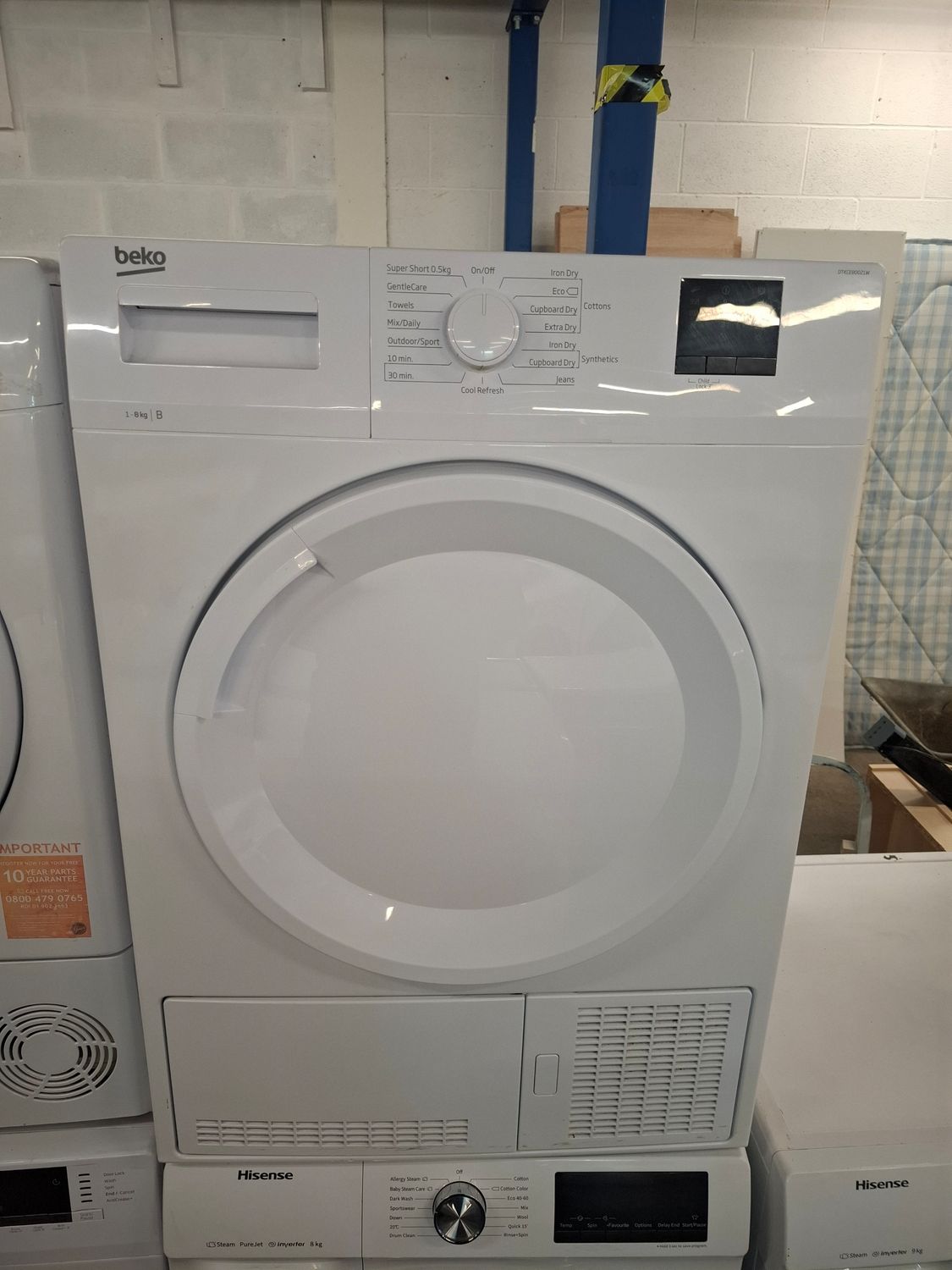 Beko DTKCE80021W 8kg Condenser Dryer White