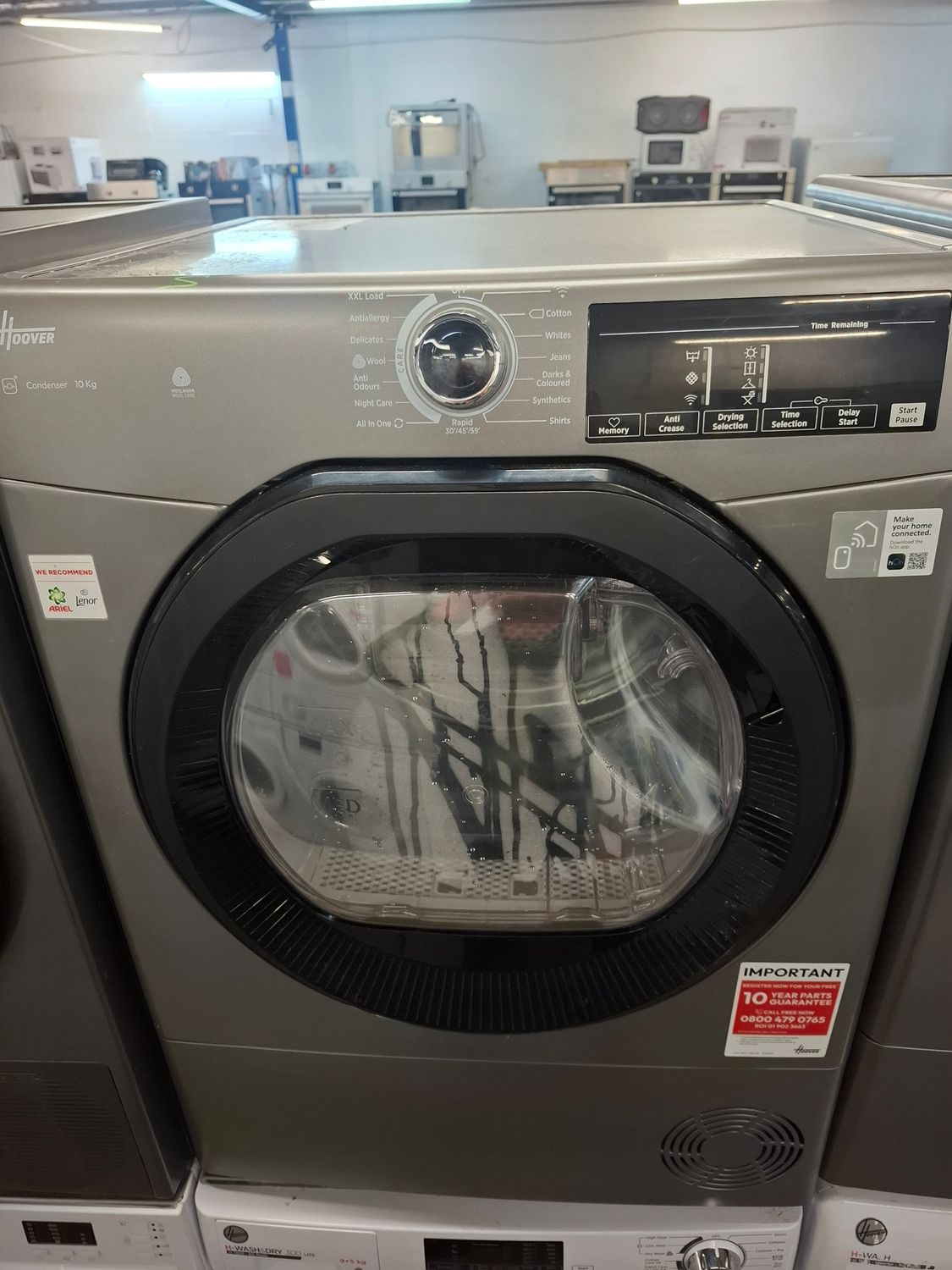Hoover HREC10TBER 10kg Condenser Dryer Graphite Grey 