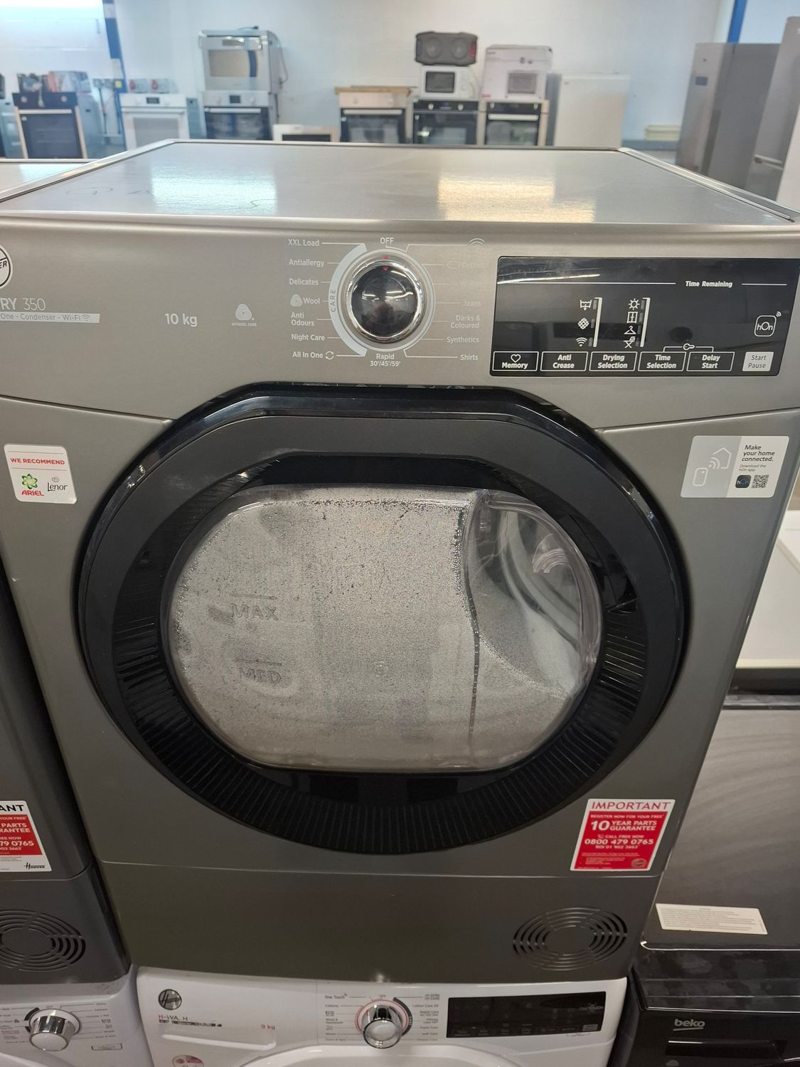 Hoover HREC10TBER 10kg Condenser Dryer Graphite Grey 