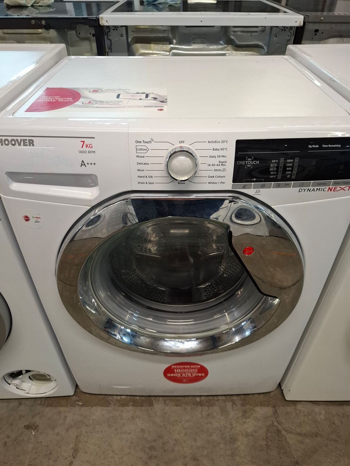 Hoover DXOC47C3/1-80 7kg 1400 Spin Washing Machine White