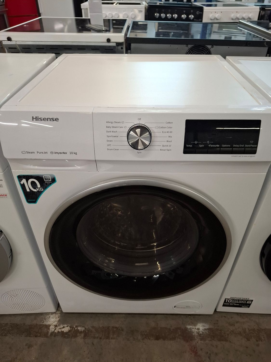 Hisense WFQY1014EVJM 10KG 1400rpm Washing Machine White
