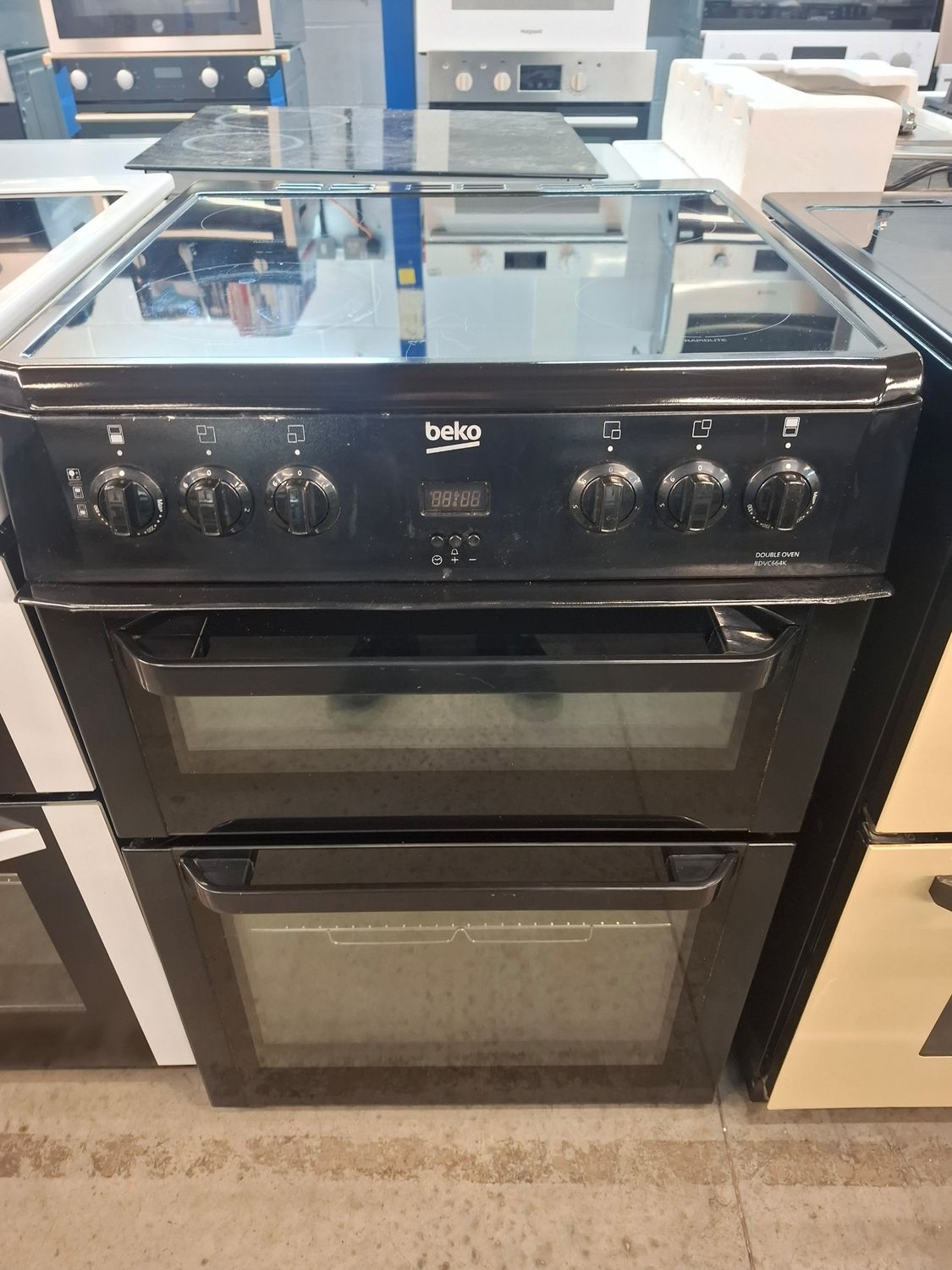 Beko BDVC664K 60cm Electric Cooker Double Oven Ceramic Hob Black