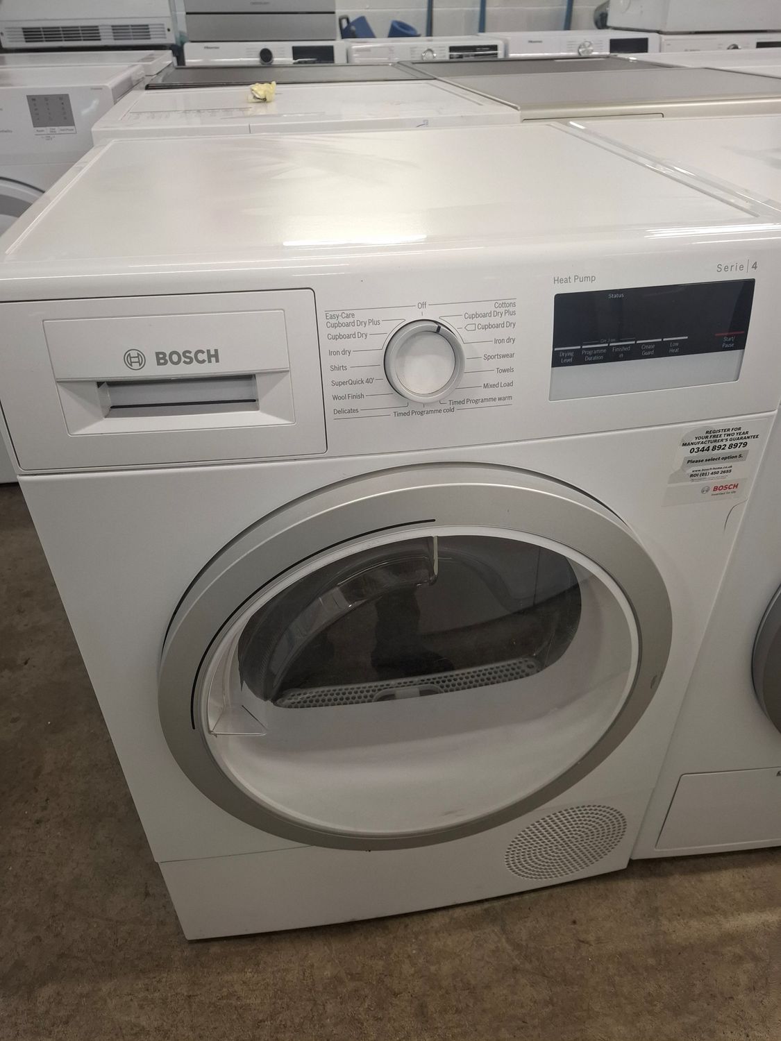 Bosch WTR105GB 10kg Series 4 Heat pump Dryer White