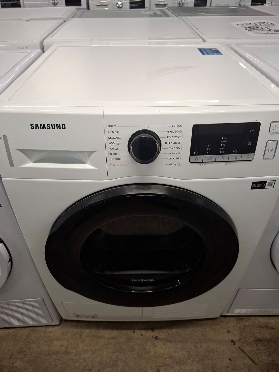 Samsung DV9BTA020AE 9kg Heat Pump Condenser Dryer White