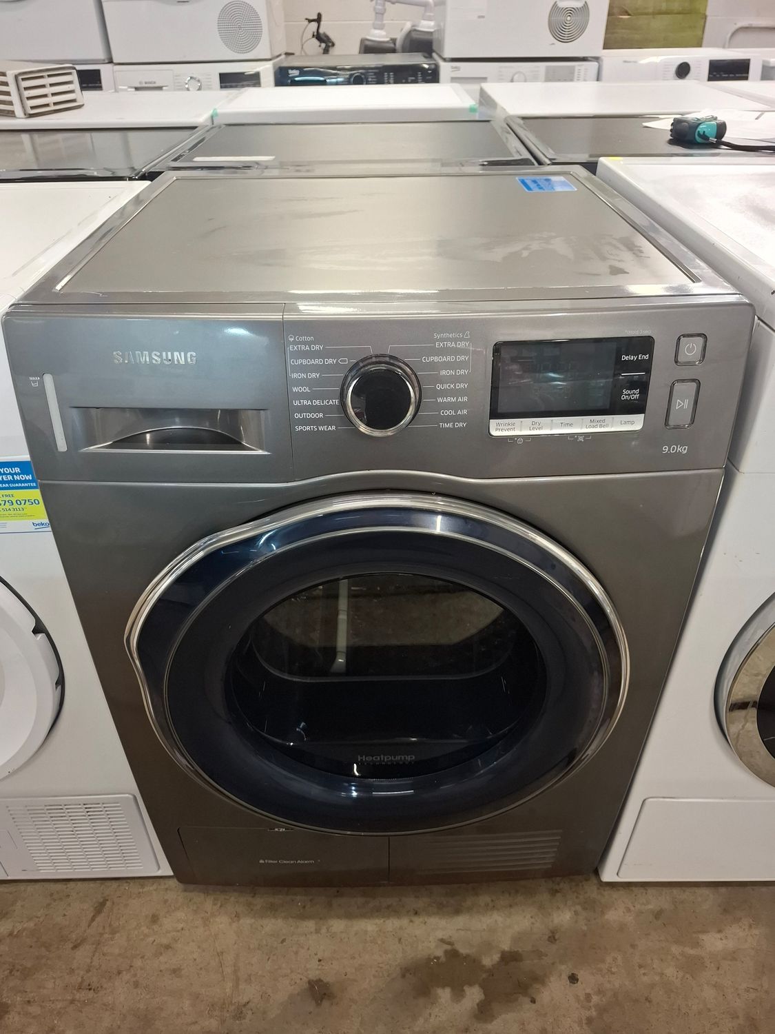 Samsung DV90K6000 9kg Heat Pump Condenser Dryer Graphite Grey 
