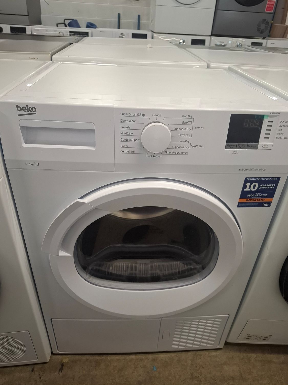 Beko DTLP81151W 8kg Heat Pump Condenser Dryer White