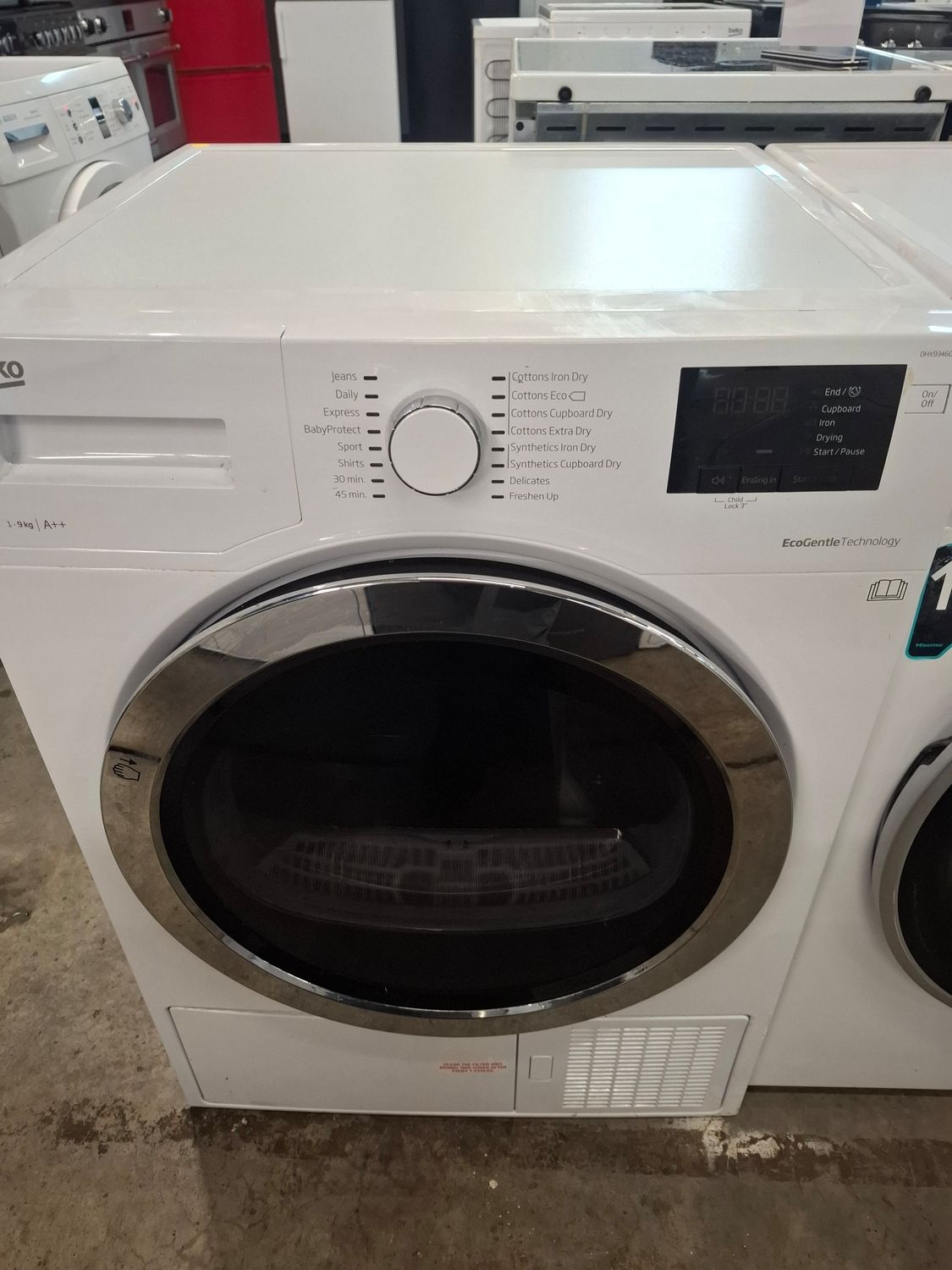 Beko DHX93460W 9kg Heat Pump Condenser Dryer White