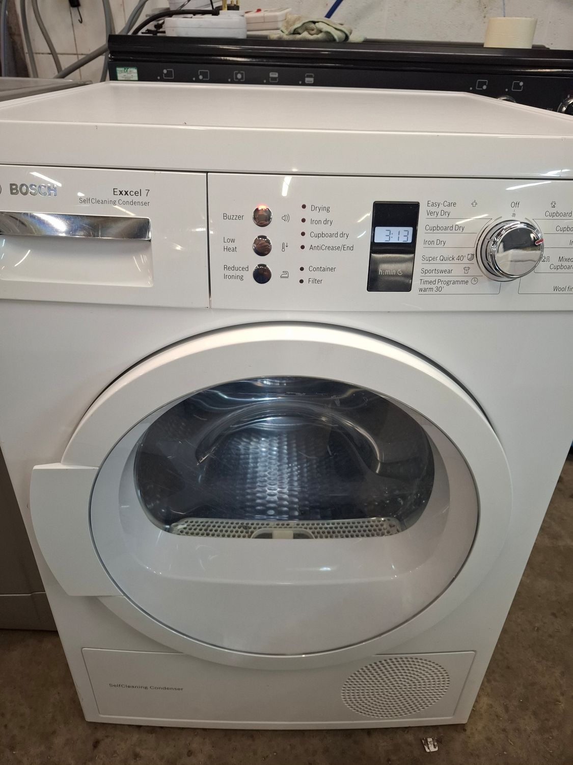 Bosch Excell WTW863S1 7kg Heat Pump Condenser Dryer White