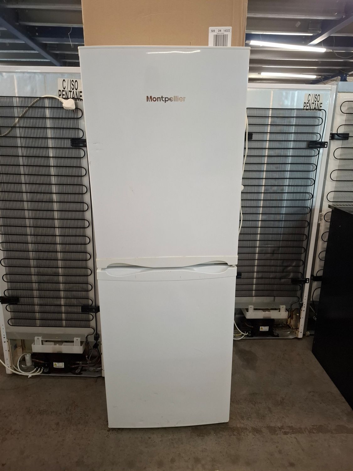 Montpellier MS152W Fridge Freezer H152cm W54cm D61cm White px to clear